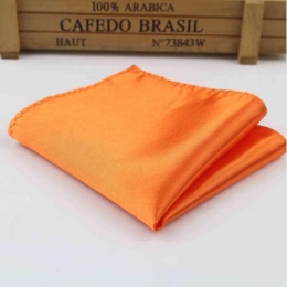 Boys Orange Satin Pocket Square Handkerchief